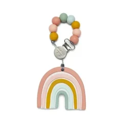 Loulou LOLLIPOP Toys For 0-12 Months|Gift For Baby*Silicone Teether Set, Pastel Rainbow