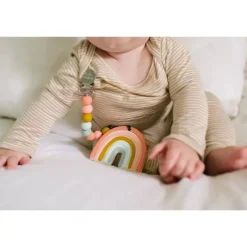 Loulou LOLLIPOP Toys For 0-12 Months|Gift For Baby*Silicone Teether Set, Pastel Rainbow