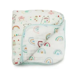 Loulou LOLLIPOP Blankets & Quilts*Loulou Rainbow & Designs Muslin Quilt Baby Blanket