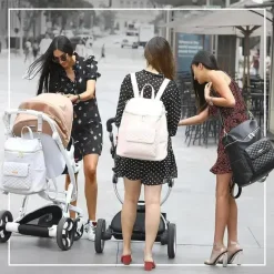 Luli Bebe Diaper Backpacks*- Monaco Diaper Bag Backpack, Latte-Brown