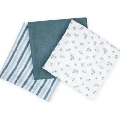 Lulujo Baby Blankets & Quilts*Lulujo - 3Pk Blueberries Muslin Receiving Blankets