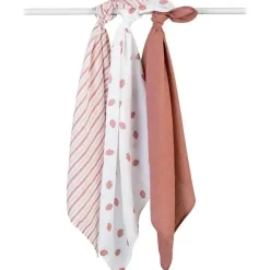 Lulujo Baby Blankets & Quilts*Lulujo - 3Pk Strawberries Muslin Receiving Blankets