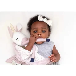 Lulujo Baby Lovies, Security Blankets & Blankies*Lulujo - Unicorn Cotton Muslin Lovie