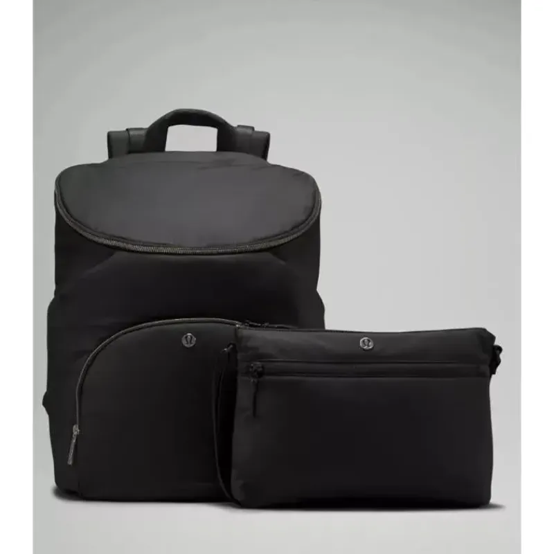 Lululemon Diaper Backpacks*- New Parent Backpack 17L, Black/Silver Drop