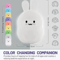 LumieWorld Easter|Lighting*- Lumipets, Kids Night Light, Play Music, Bunny Rabbit