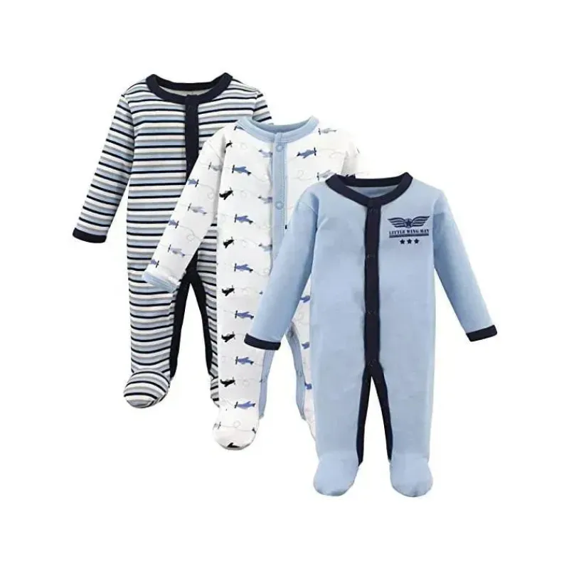 Baby Vision Gifts Up To $25|Preemie Clothing*Luvable Friends - 3Pk Airplane Baby Boy Preemie Sleep & Play