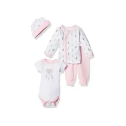Baby Vision Preemie Clothing*Luvable Friends - 4Pk Baby Girl Cotton Preemie Layette Set