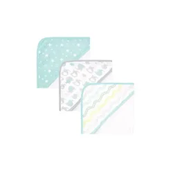 Baby Vision Baby Bath Towels*Luvable Friends - 3Pk Basic Elephant Unisex Baby Cotton Terry Hooded Towels
