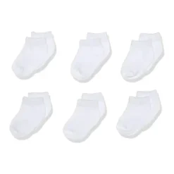 Baby Vision Baby Gloves & Socks*Luvable Friends - 6Pk Unisex White Baby Socks Set