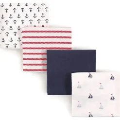 Baby Vision Blankets & Quilts*Luvable Friends Flannel Receiving Blankets, Sailboat