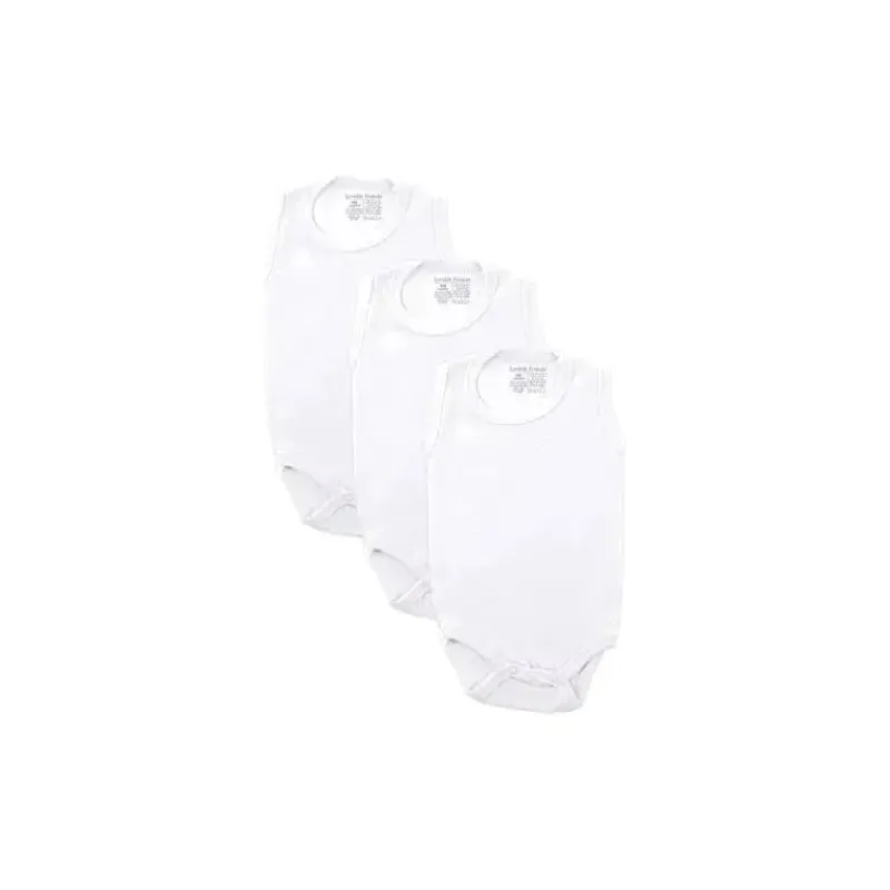 Luvable Friends Baby Onesies & Bodysuits*3-Pack Sleeveless Bodysuits, White