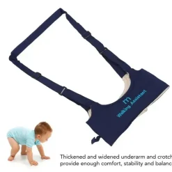 MacroBaby Cool Baby Products*- Adjustable Length Baby & Toddler Belt Walking Wings, Navy Blue