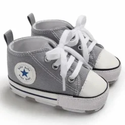 MacroBaby Baby Shoes*- Baby Sneakers Soft Sole, Grey