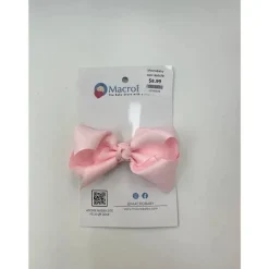 MacroBaby Baby Hair Accessories*- Hair Bow Medium, Light Pink