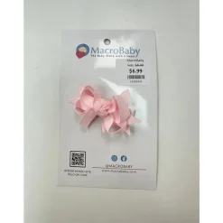 MacroBaby Baby Hair Accessories*- Hair Bow Mini, Light Pink