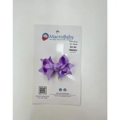 MacroBaby Baby Hair Accessories*- Hair Bow Mini, Purple