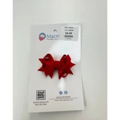 MacroBaby Baby Hair Accessories*- Hair Bow Mini, Red