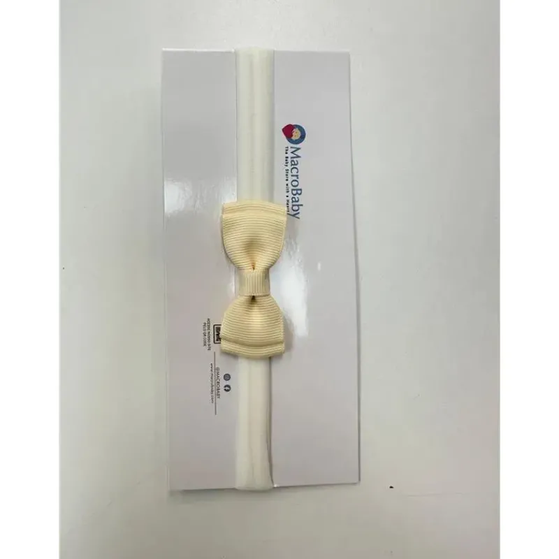 MacroBaby Baby Hair Accessories*- Headband Medium, Cream