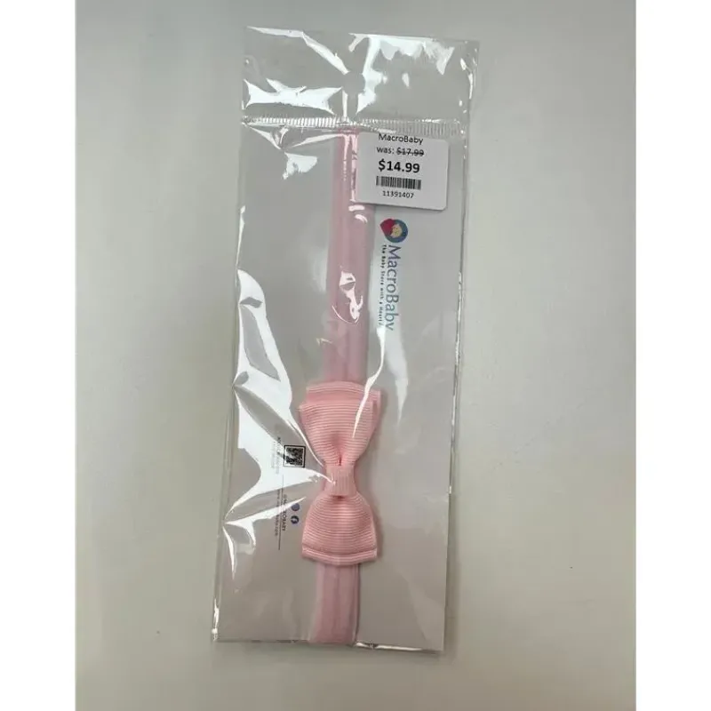 MacroBaby Baby Hair Accessories*- Headband Medium, Light Pink