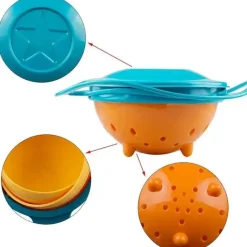 MacroBaby Cool Baby Products|Plates & Bowls*- Magic Gyro Bowl 360 Degree Rotate Spill-Proof Bowls with Lid