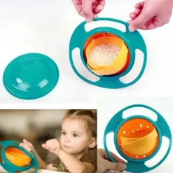MacroBaby Cool Baby Products|Plates & Bowls*- Magic Gyro Bowl 360 Degree Rotate Spill-Proof Bowls with Lid