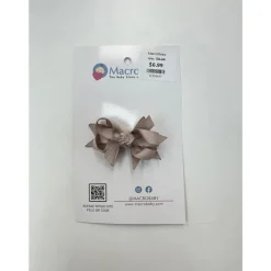 MacroBaby Baby Hair Accessories*- Mini Hair Bow, Nude