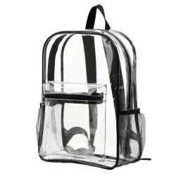 Kids MacroBaby Kids Bags & Backpacks*- Transparent Large Capacity School Backpack, Clear & Black