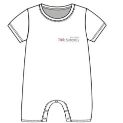 MacroBaby Dolls Accessories|Dolls*Doll's Maternity - White Short Sleeve Baby Romper
