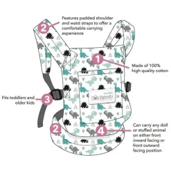 MacroBaby Dolls Accessories|Dolls*Doll's Maternity Doll Carrier, Dinosaur