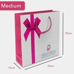 MacroBaby Gift Wrap*Paper Gift Bags - Medium - 26X10x35