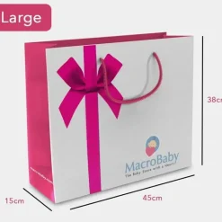 MacroBaby Gift Wrap*Paper Gift Bags - Large - 45X15x38
