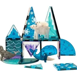 Kids Magnatiles Gift For Kids*- Arctic Animals 25-Piece Magnetic Construction Set