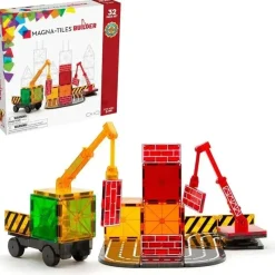 Kids Magnatiles Gift For Kids*- Builder 32-Piece Magnetic Construction Set