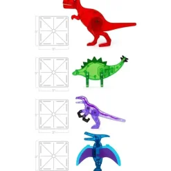 Kids Magnatiles Gift For Kids*- Dino World 40-Piece Magnetic Construction Set