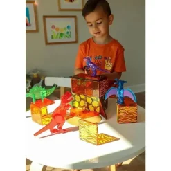 Kids Magnatiles Gift For Kids*- Dino World 40-Piece Magnetic Construction Set