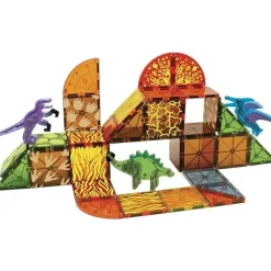Kids Magnatiles Gift For Kids*- Dino World 40-Piece Magnetic Construction Set