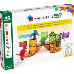 Kids Magnatiles Gift For Kids*- Dino World 40-Piece Magnetic Construction Set