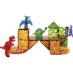 Kids Magnatiles Gift For Kids*- Dino World 40-Piece Magnetic Construction Set