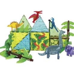 Kids Magnatiles Gift For Kids*- Dino World XL 50-Piece Magnetic Construction Set