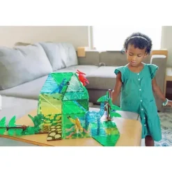 Kids Magnatiles Gift For Kids*- Dino World XL 50-Piece Magnetic Construction Set