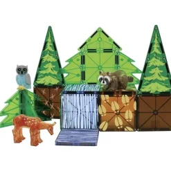 Kids Magnatiles Gift For Kids*- Forest Animals 25-Piece Magnetic Construction Set