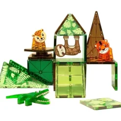 Kids Magnatiles Gift For Kids*- Jungle Animals 25-Piece Magnetic Construction Set