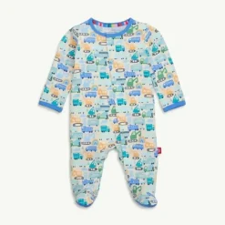 Magnetic Me Baby Sleepwear*Magnificent Baby - As Truck Would Have It Bamboo Footie