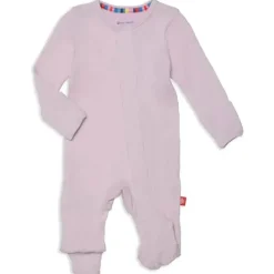 Magnetic Me Baby Sleepwear*Magnificent Baby - Lilac Snow Waffle Modal Footie