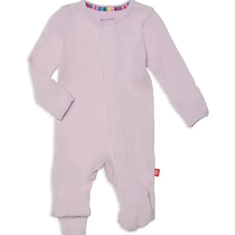 Magnetic Me Baby Sleepwear*Magnificent Baby - Lilac Snow Waffle Modal Footie