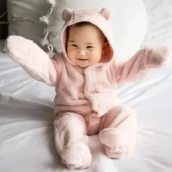 Magnetic Me Baby One-Pieces*Magnificent Baby - Pink Blossom Minky Pram Sherpa Footie