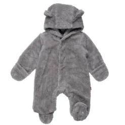 Magnetic Me Baby One-Pieces*Magnificent Baby - Storm Minky Pram Sherpa Footie, Gray