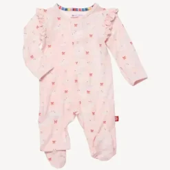 Magnetic Me Baby Sleepwear*Magnificent Baby - Swan Of A Kind Bamboo Footie