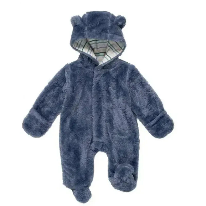Magnetic Me Baby One-Pieces*Magnificent Baby - Winter Sky Minky Pram Sherpa Footie, Navy