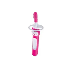 Mam Oral & Nasal Care*3+ Months Massaging Baby Toothbrush, Gum Cleaner and Massager - Pink